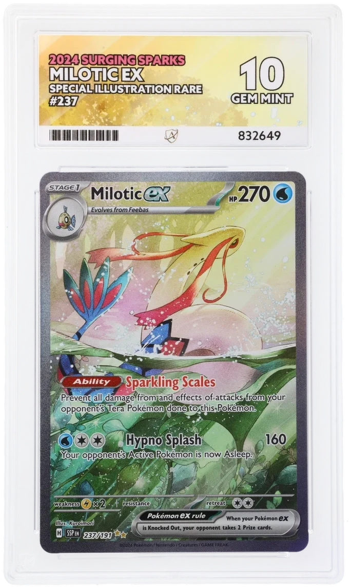 2024 Surging Sparks Milotic ex #237/191 Special Illustration Rare — Ace GEM MINT 10 — front