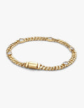 Brazalete de Cadena cubana Corazón Dorado