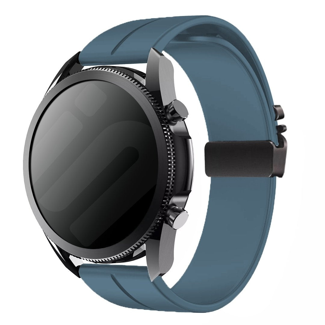 Bracelet silicone Huawei Watch GT 2 46mm avec boucle P (grisbleu)