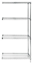 Quantum AD74-3648S, 36"W 48"D 74"H AD Wire Shelving Add-On Kit, 304 Stainless Steel, NSF, 36" Deep