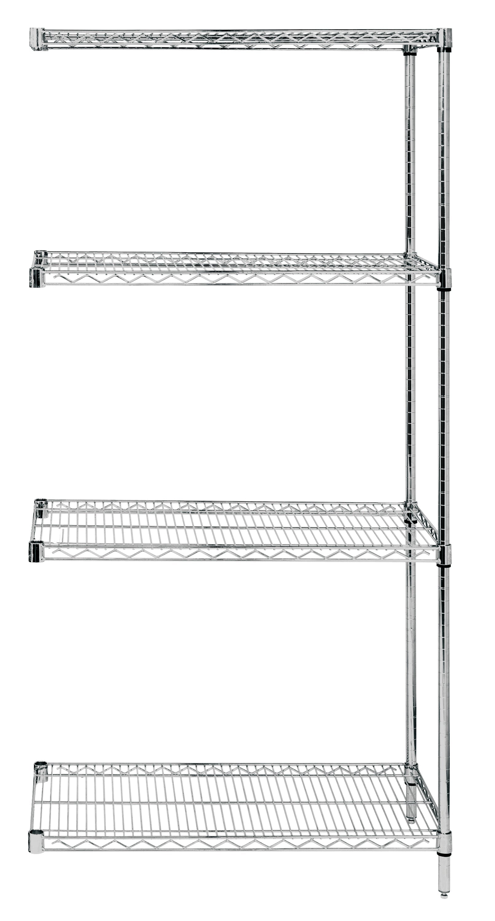 Quantum AD74-3648S, 36"W 48"D 74"H AD Wire Shelving Add-On Kit, 304 Stainless Steel, NSF, 36" Deep
