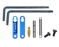 Precision Non Rotating Trigger and Hammer Pin and Plate Kit for M&P S&W 15-22 AR's, with Anti Walk Pin and Dark Blue Retainer Plates