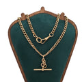 Antique 18ct 750 Yellow Gold Double Albert Chain 1905 L 44.6 cm 57.6 g.
