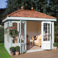 The Ashton Hipped Summerhouse 14'x10' - 13mm T&G Redwood - Taylors Garden Buildings
