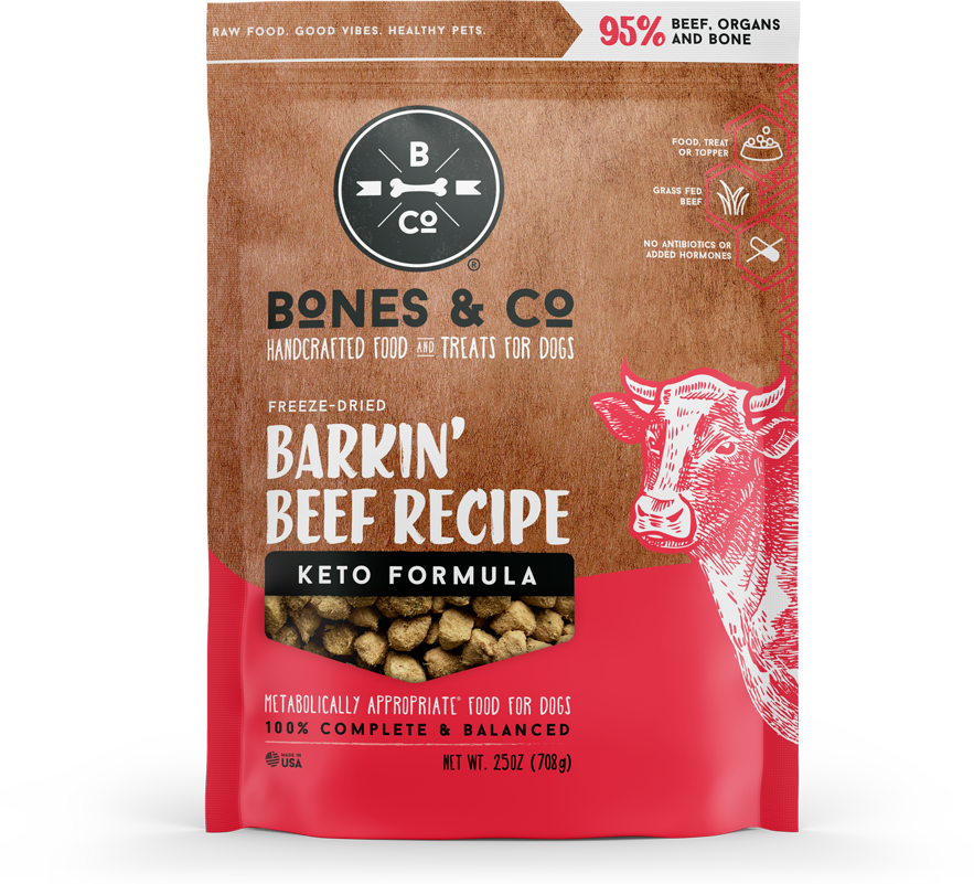 The Bones & Co Freeze-Dried Raw Barkin' Beef Dog Food