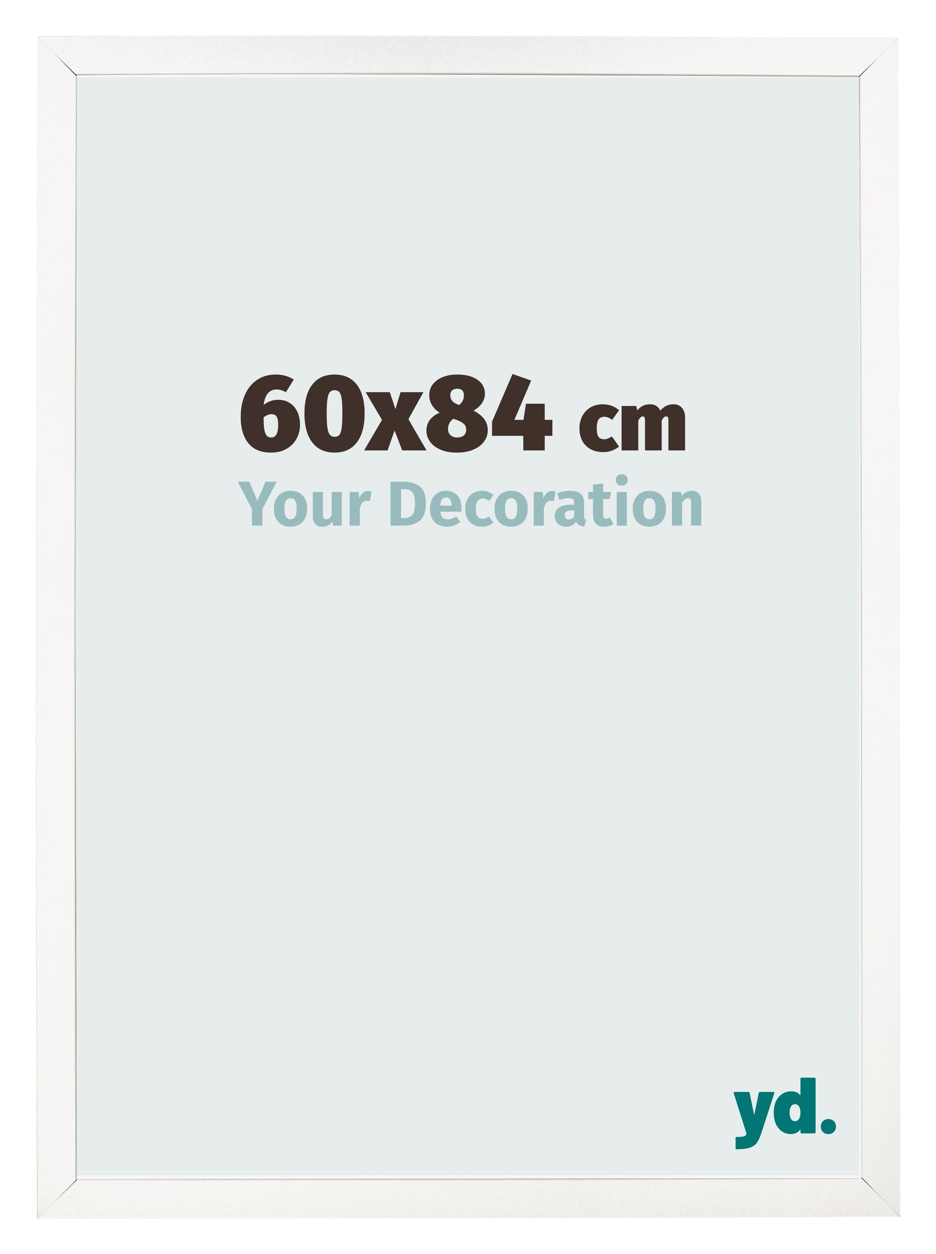 Bilderrahmen 60x84 cm Weiss Hochglanz MDF Bologna Vorne Messe | Yourdecoration.at