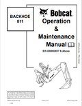 Bobcat 811 BACKHOE Operation & Maintenance Manual 6900404 - PDF