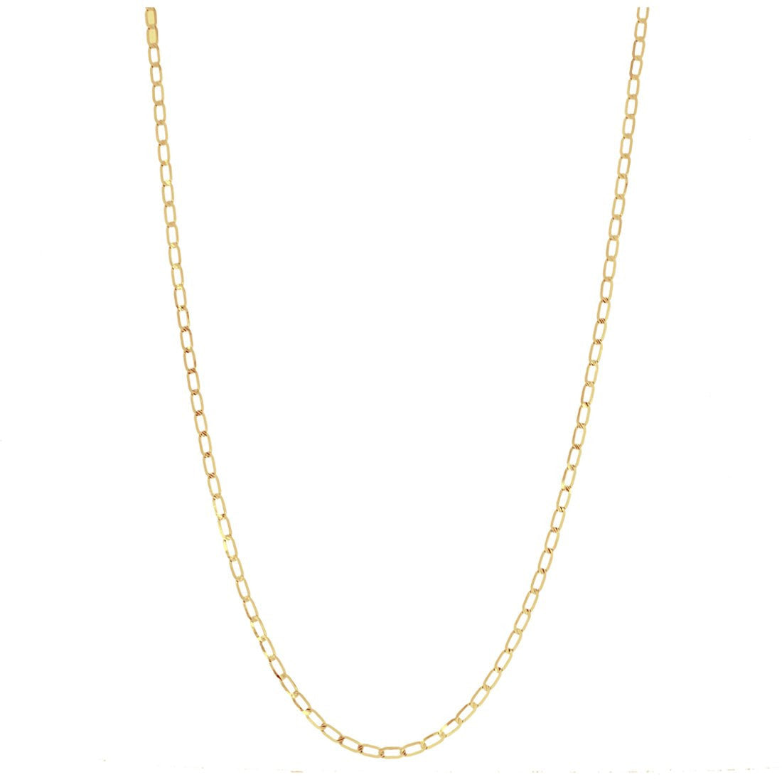 Cadena Oro 14k Eslabón Largo 1 x 1 de 50 cm, Ancho 1.5 mm - Infiniti Joyas