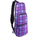 24” Concert Pattern Print Ukulele Sling Gig Bag (PURPLE CHECKER)