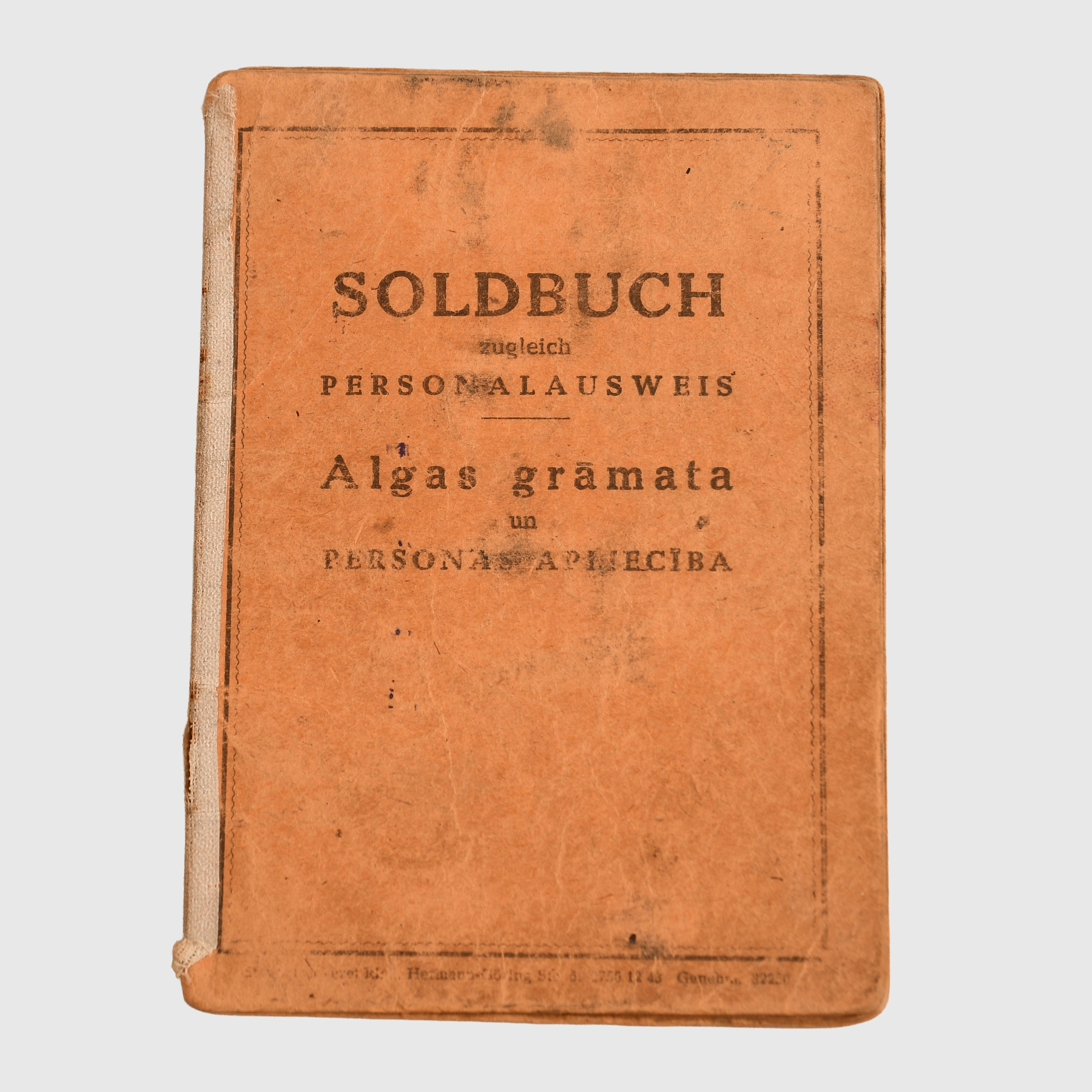 GERMAN/LATVIAN SS SOLDBUCH