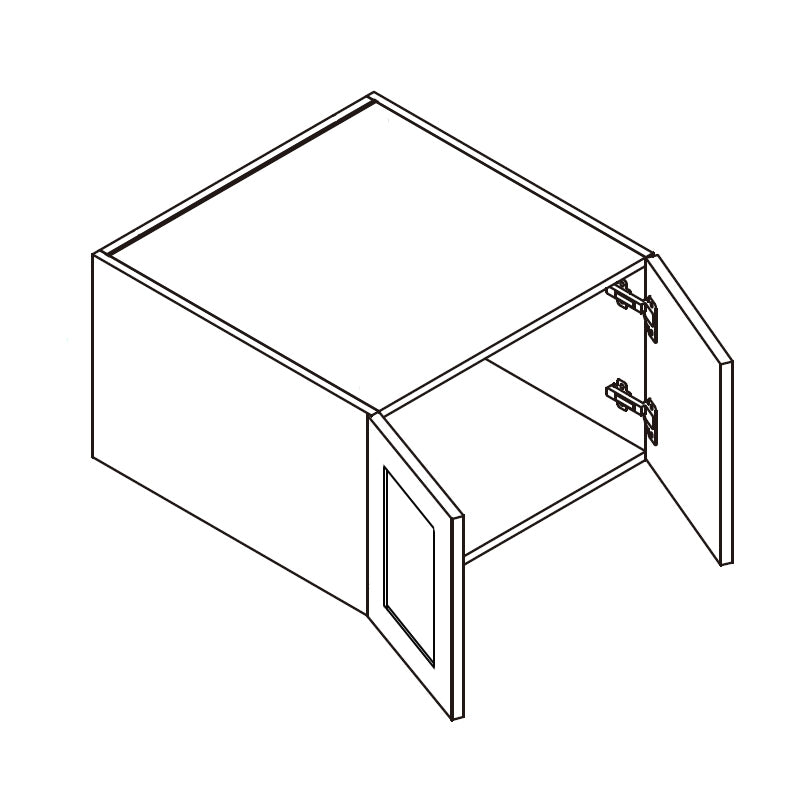 Domain Cabinets Cali 30" x 15" With 2 Doors White Wooden Shaker Wall Refrigerator Cabinet