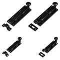 Door Bolts with Armor-Coat Black