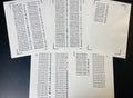 English Pokemon Card Set Names and Symbols Sticker Label Sheet