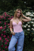 Seamless shaping body met cups - roze - At Styles