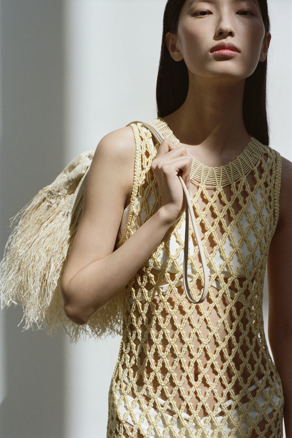 Jensen Macrame Midi Dress