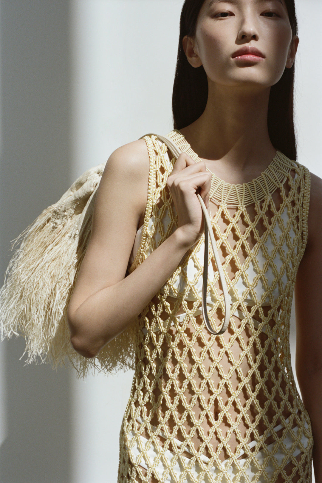 Jensen Macrame Midi Dress