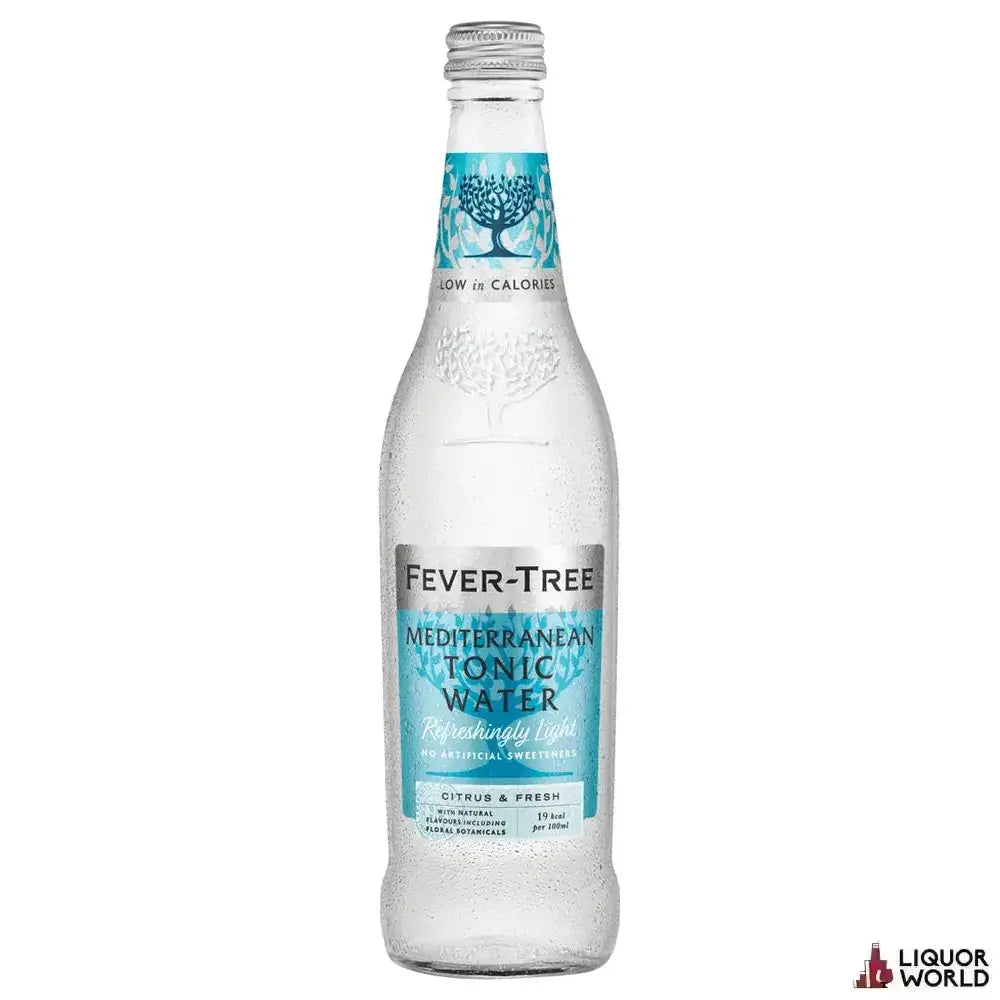 Fever Tree Light Mediterranean Tonic Non Alcoholic Mixers 500ml (8 Pack) - Liquorworld