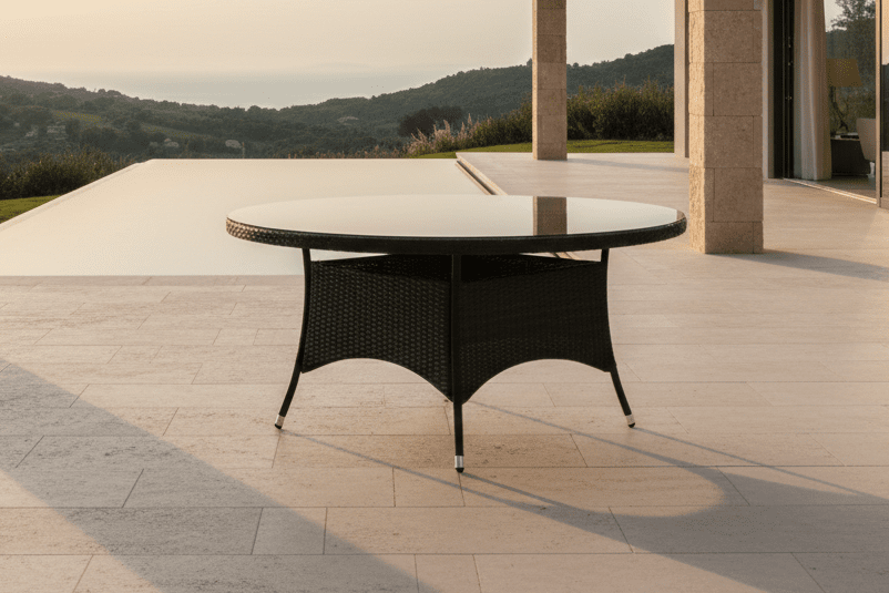 Gartentisch Eluno - das moderne Design schafft eine gemütliche Atmosphäre