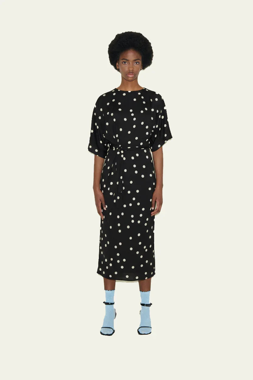 Samdi ‘Delaney’ Polka Dot Dress Navy