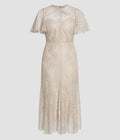 Metallic Lace Midi Dress