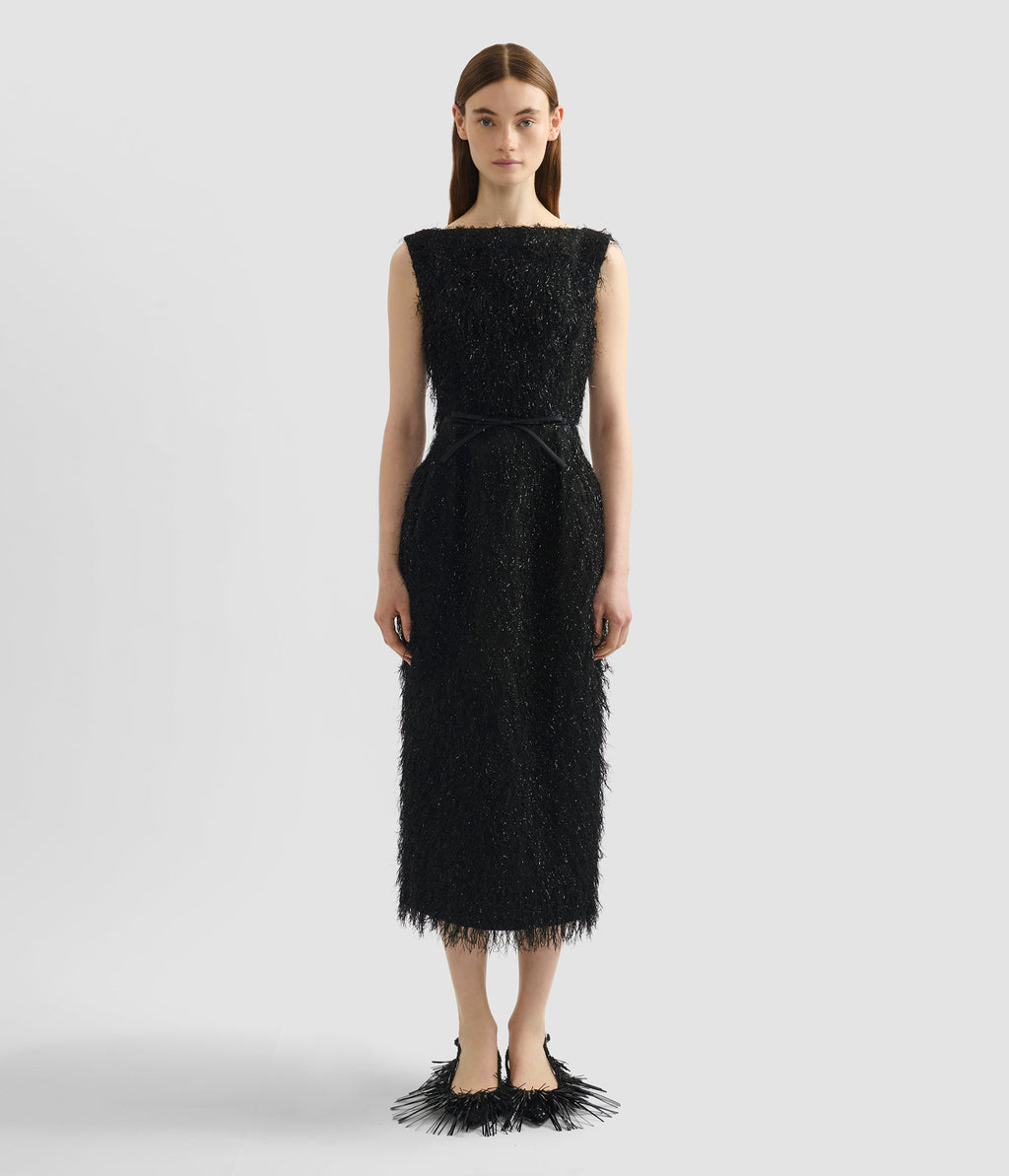 Lurex Fil Coupé Midi Dress