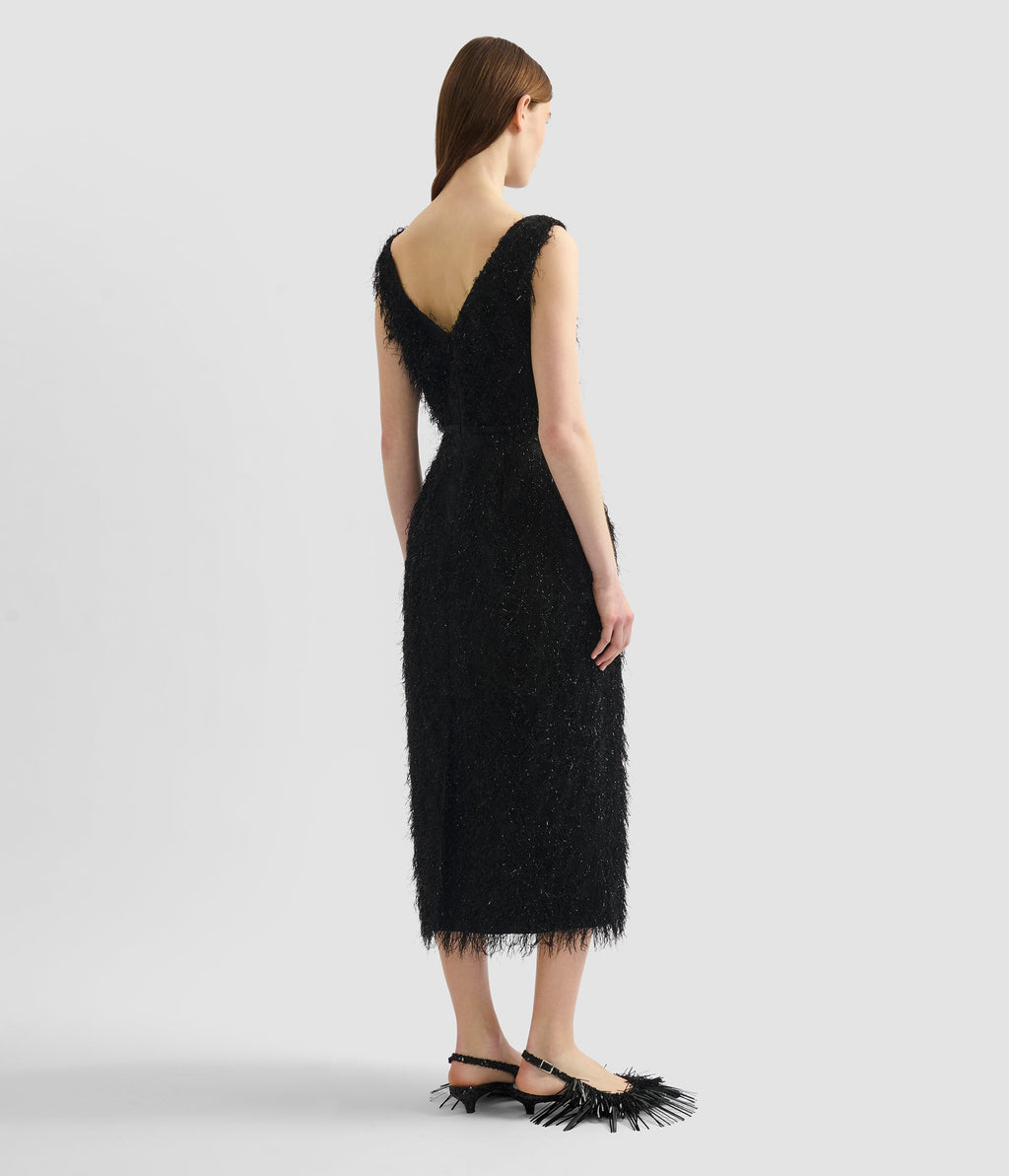Lurex Fil Coupé Midi Dress