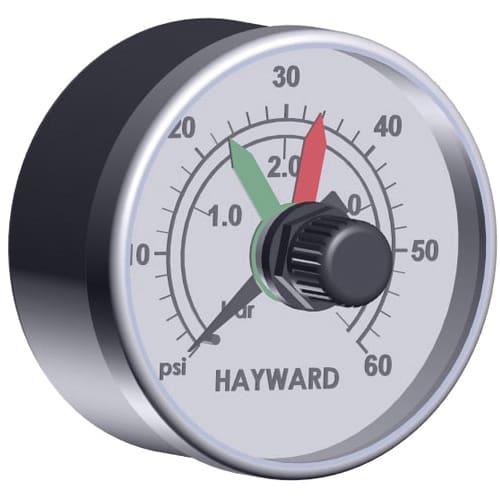 Hayward Pressure Gauge with Dial for SwimClear Cartridge Filters, ProGrid DE Filters, and Perflex DE Filters | ECX2712B1