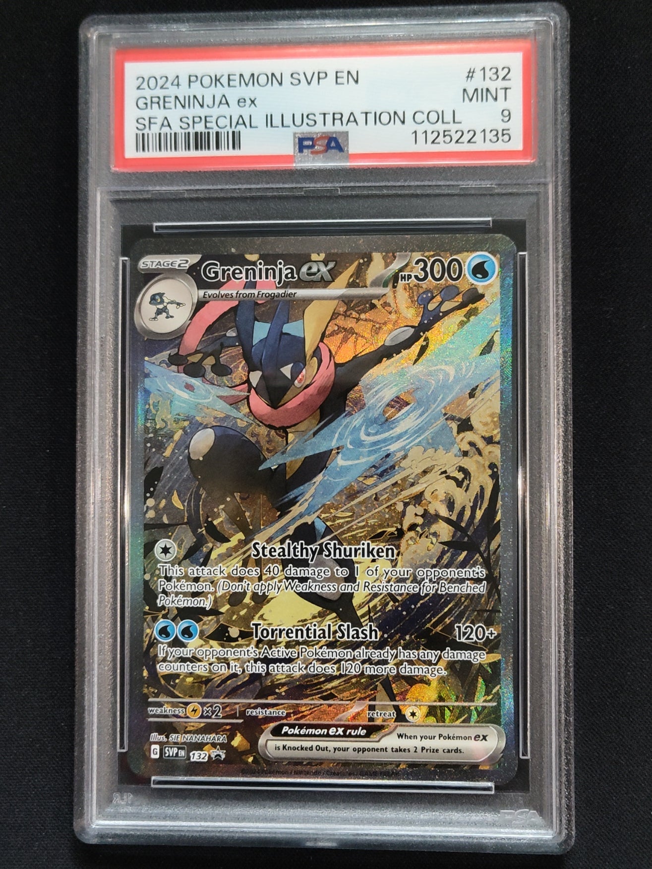 Greninja ex 132 Scarlet & Violet Promo PSA 9