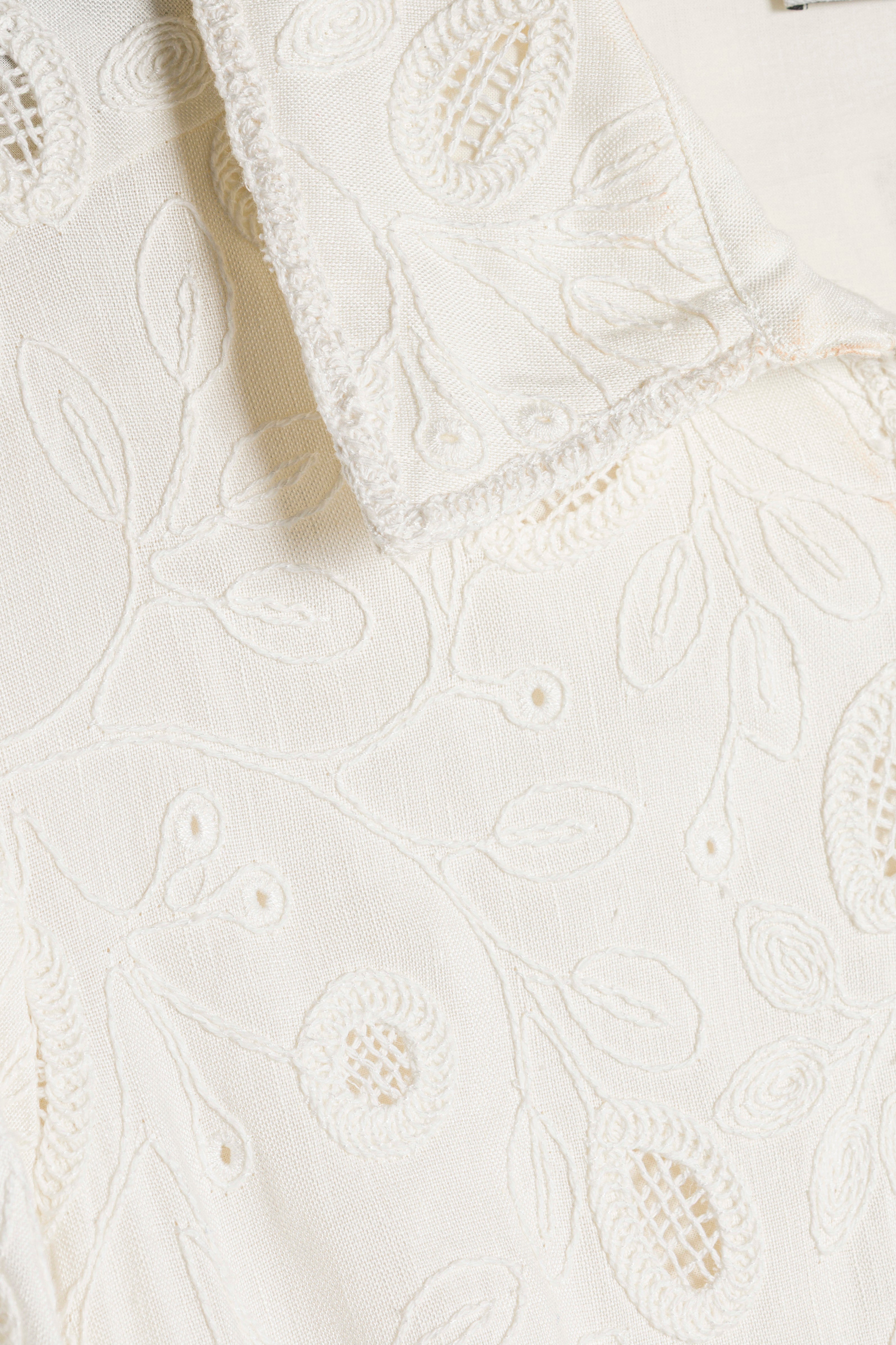 Freya Embroidered Linen Mini Dress