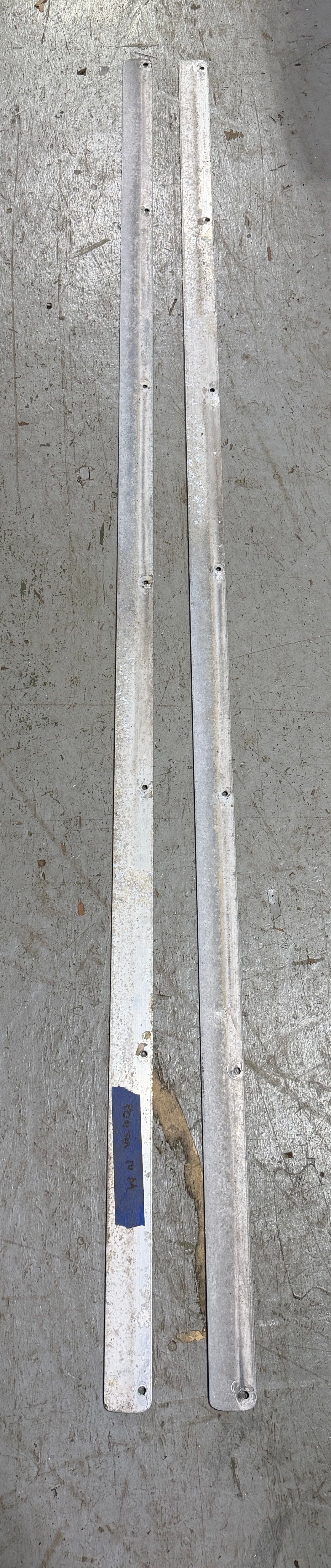 Aluminum Hatch Slide Track - 59 1/2" Long x 1 1/2" Width
