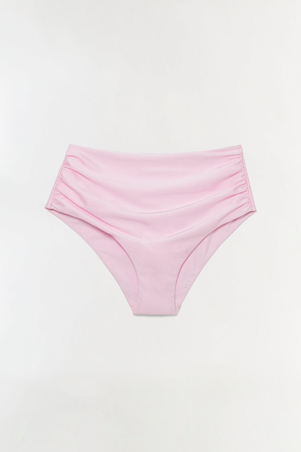 Teya High Waisted Ruched Bikini Bottom