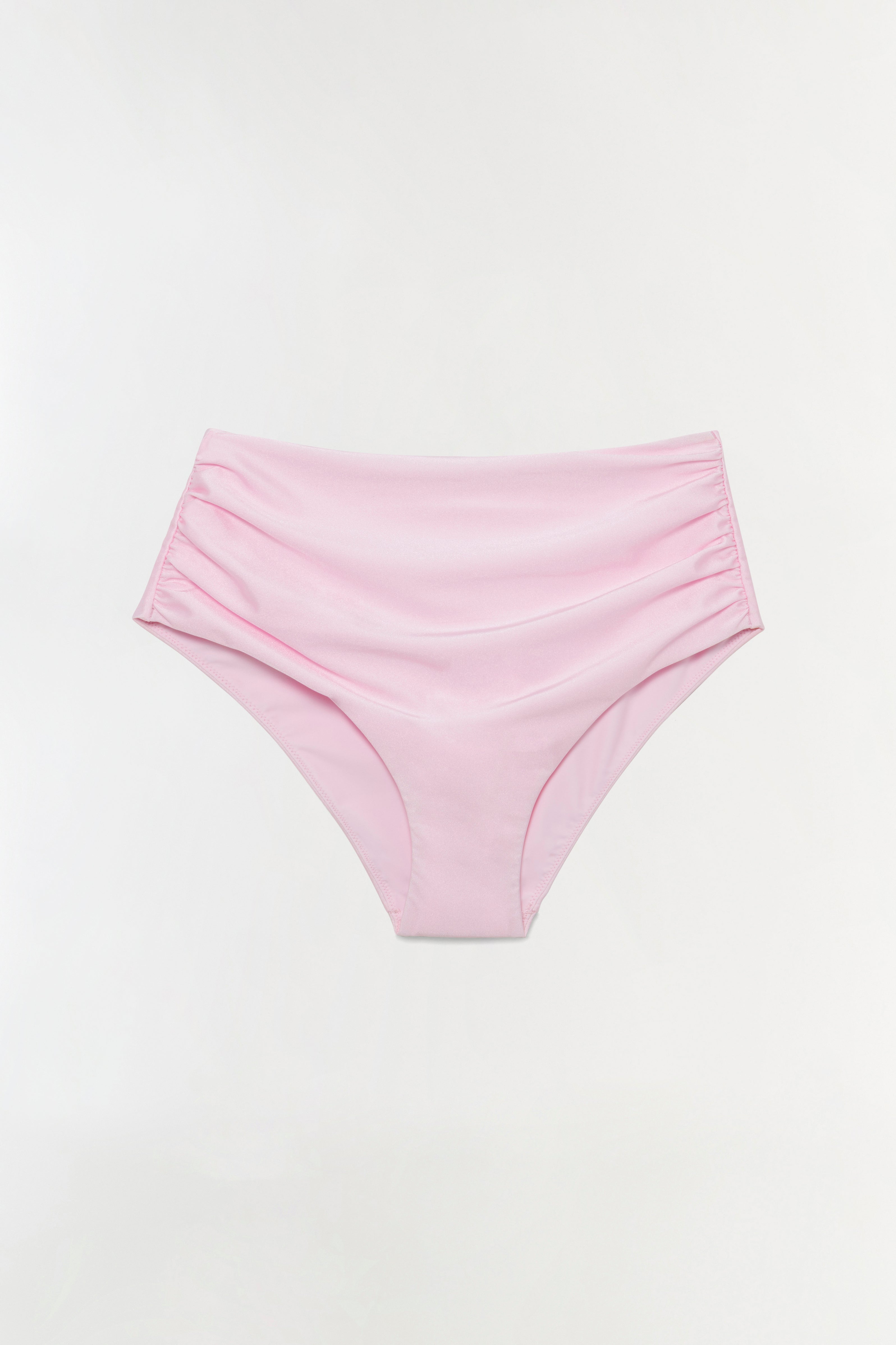 Teya High Waisted Ruched Bikini Bottom
