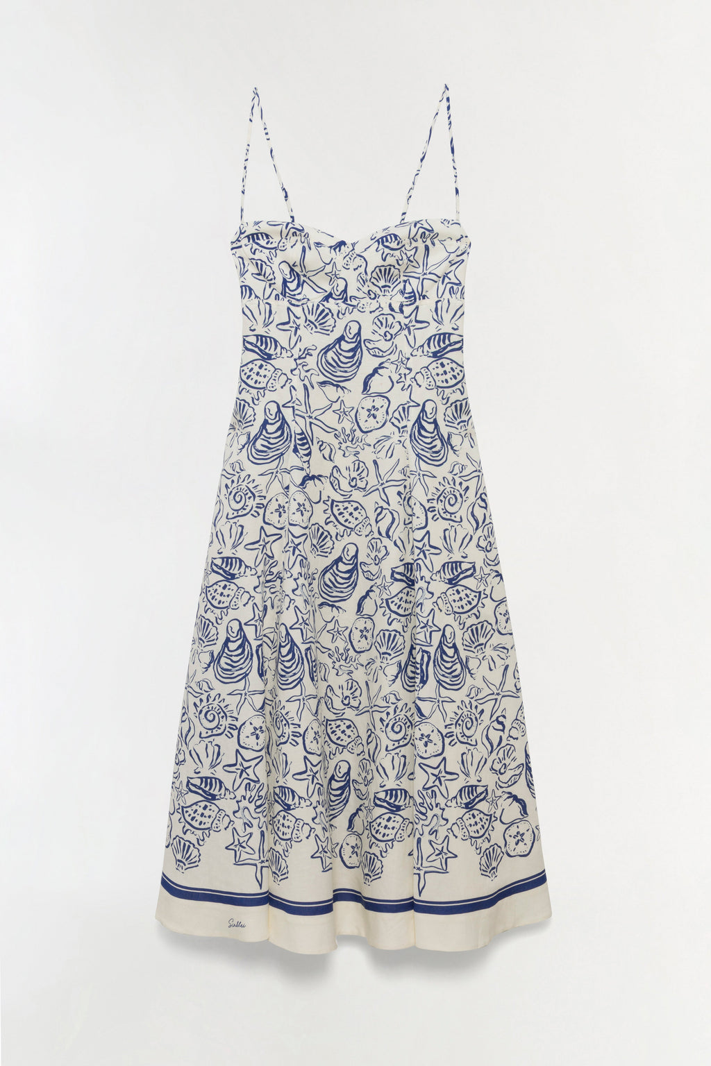 Analise Linen Bustier Midi Dress