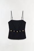 Cruz Studded Linen Cami