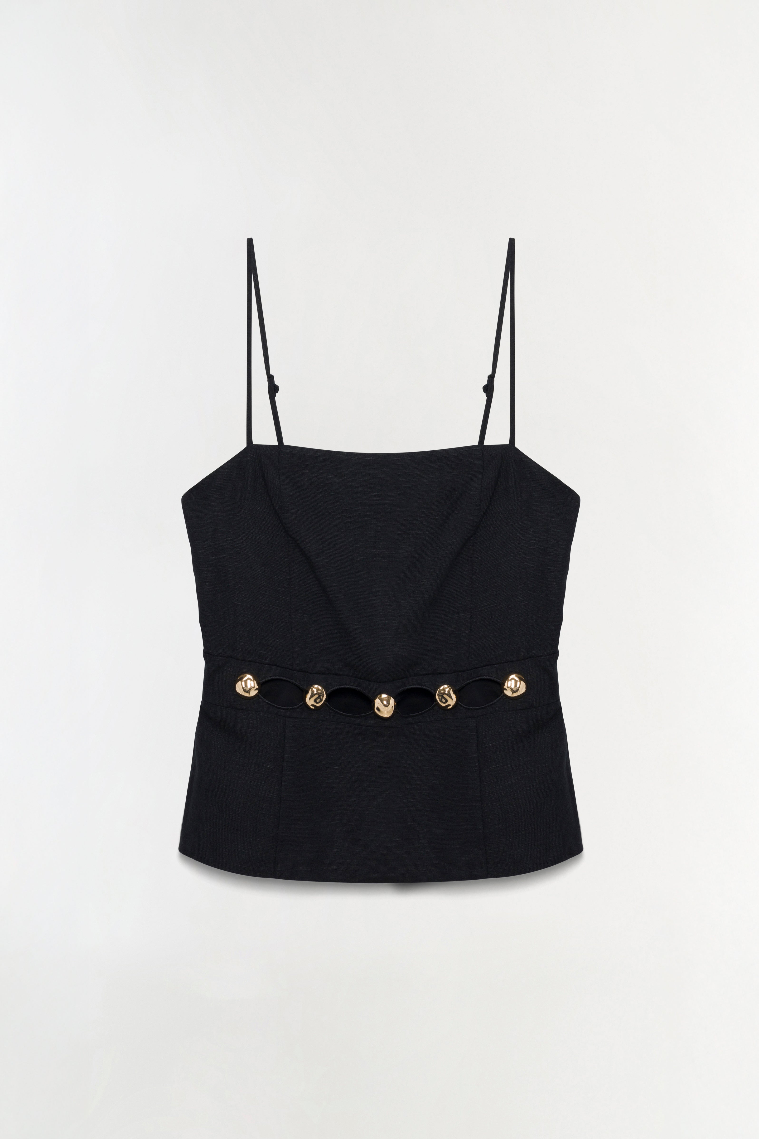 Cruz Studded Linen Cami
