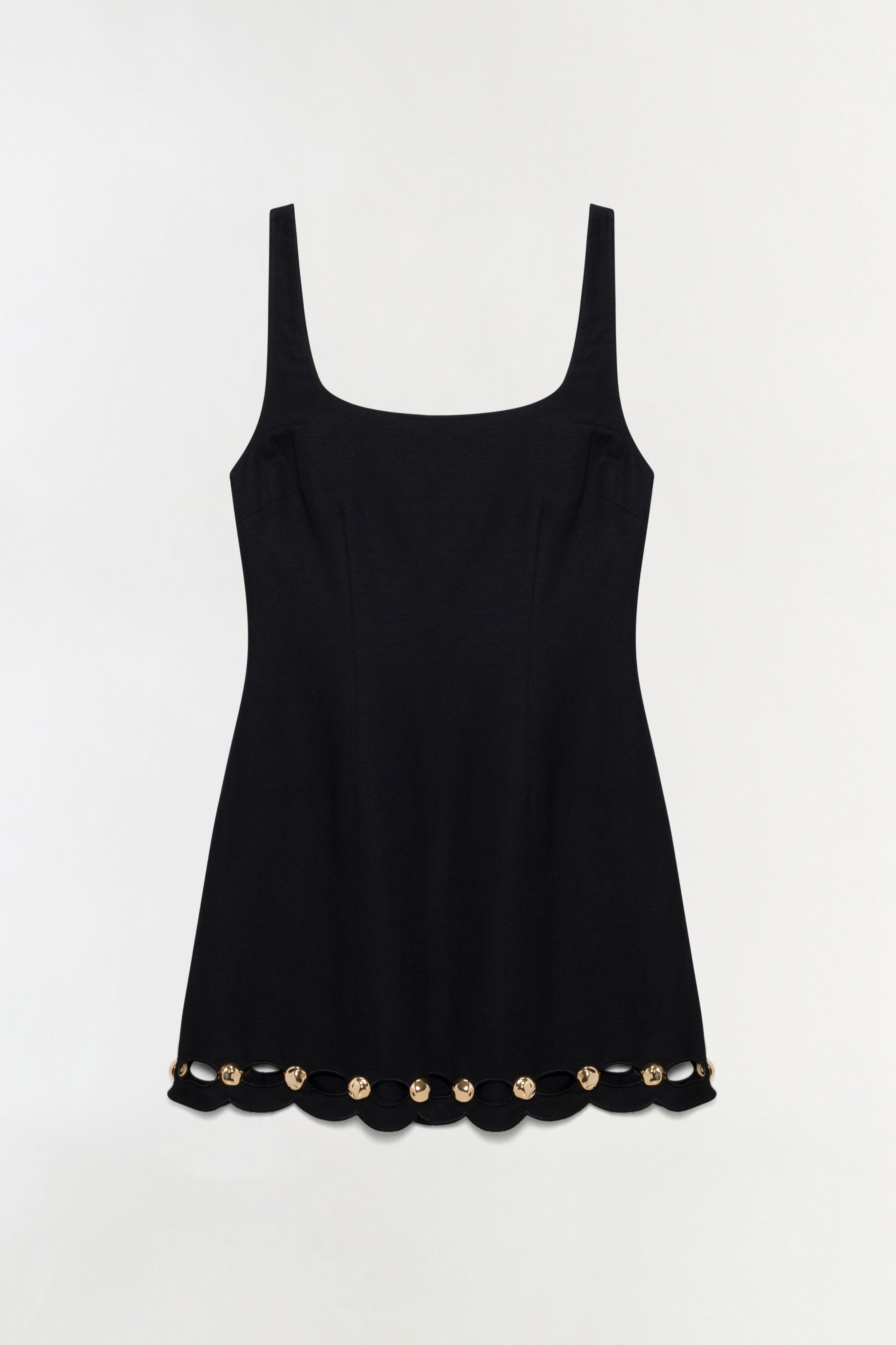 Lindley Studded Linen Midi Dress