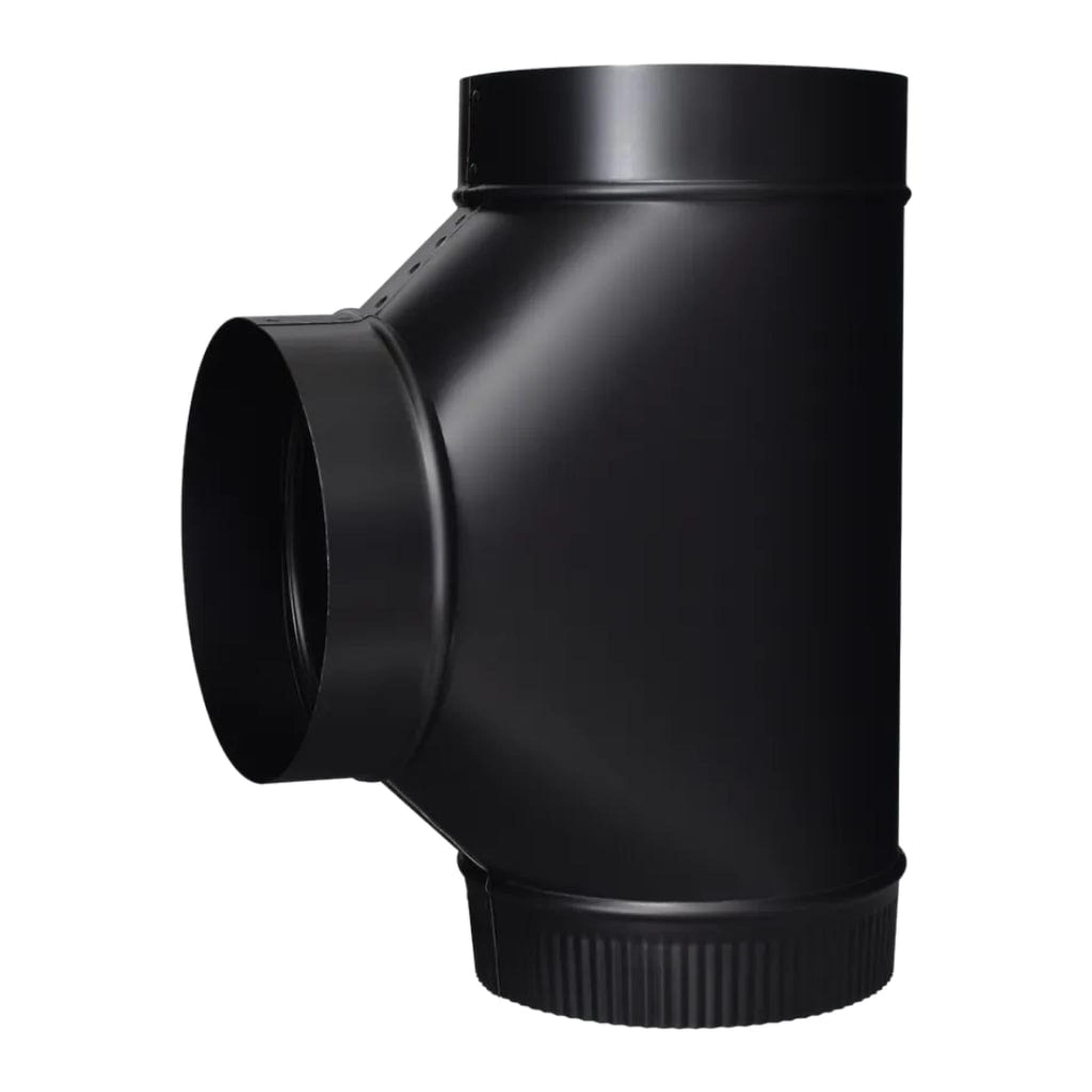 Imperial Black Matt Stove Pipe Assembled Tee