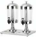 JD-82 - Double Tank Juice Dispenser with Ice Cylinder - 8L+8L Capacity - Warm & Cold Use - Commercial.