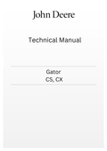 JOHN DEERE GATOR CS, CX TECHNICAL SERVICE REPAIR MANUAL TM2119 - PDF FILE
