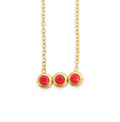 July Birthstone Necklace Water Resistant