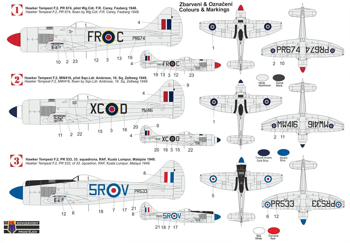 KP Models Hawker Tempest F2 Silver Wings KPM0228-1/72