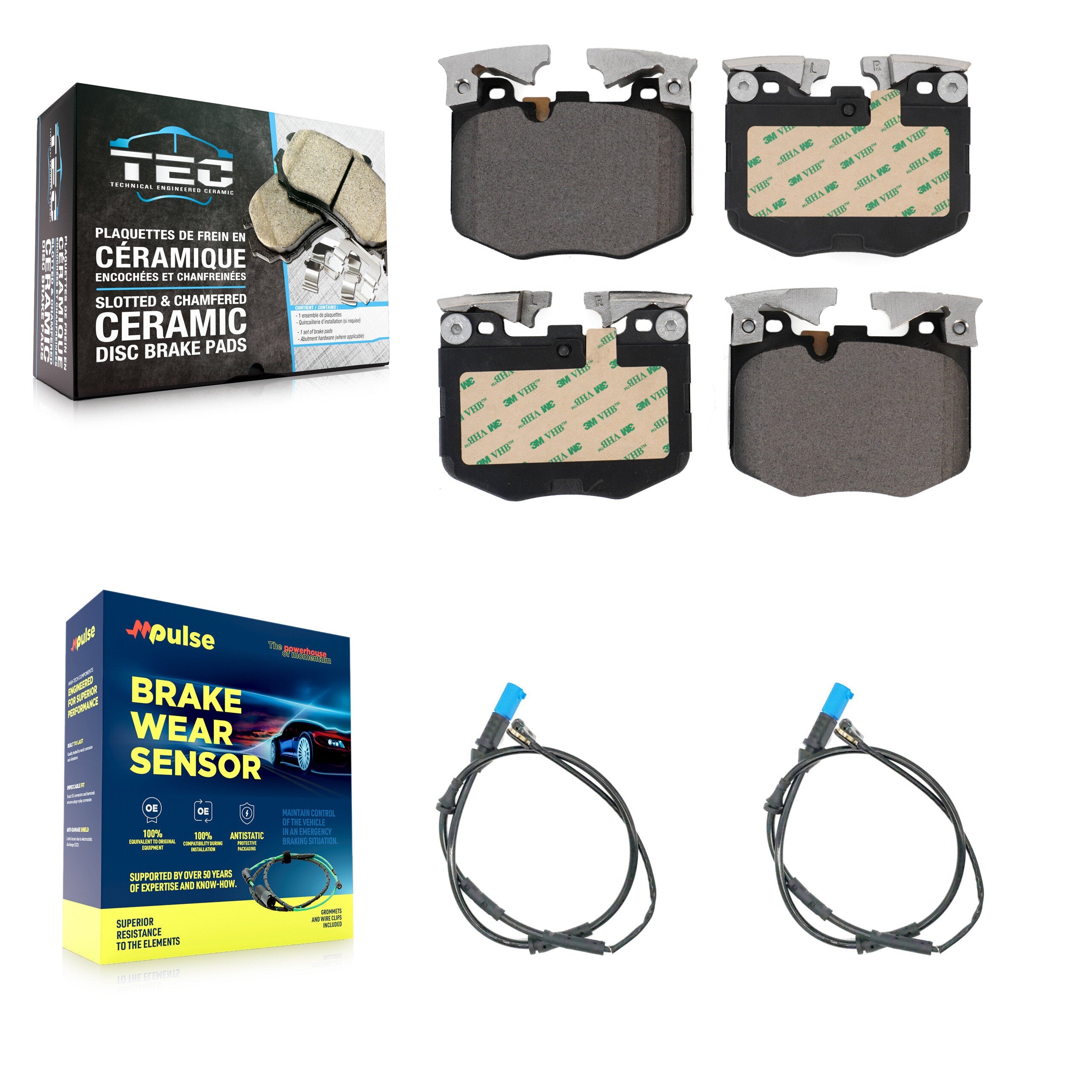 Front Ceramic Disc Brake Pads And Wear Sensors Kit For BMW X3 X4 KTW-101021
