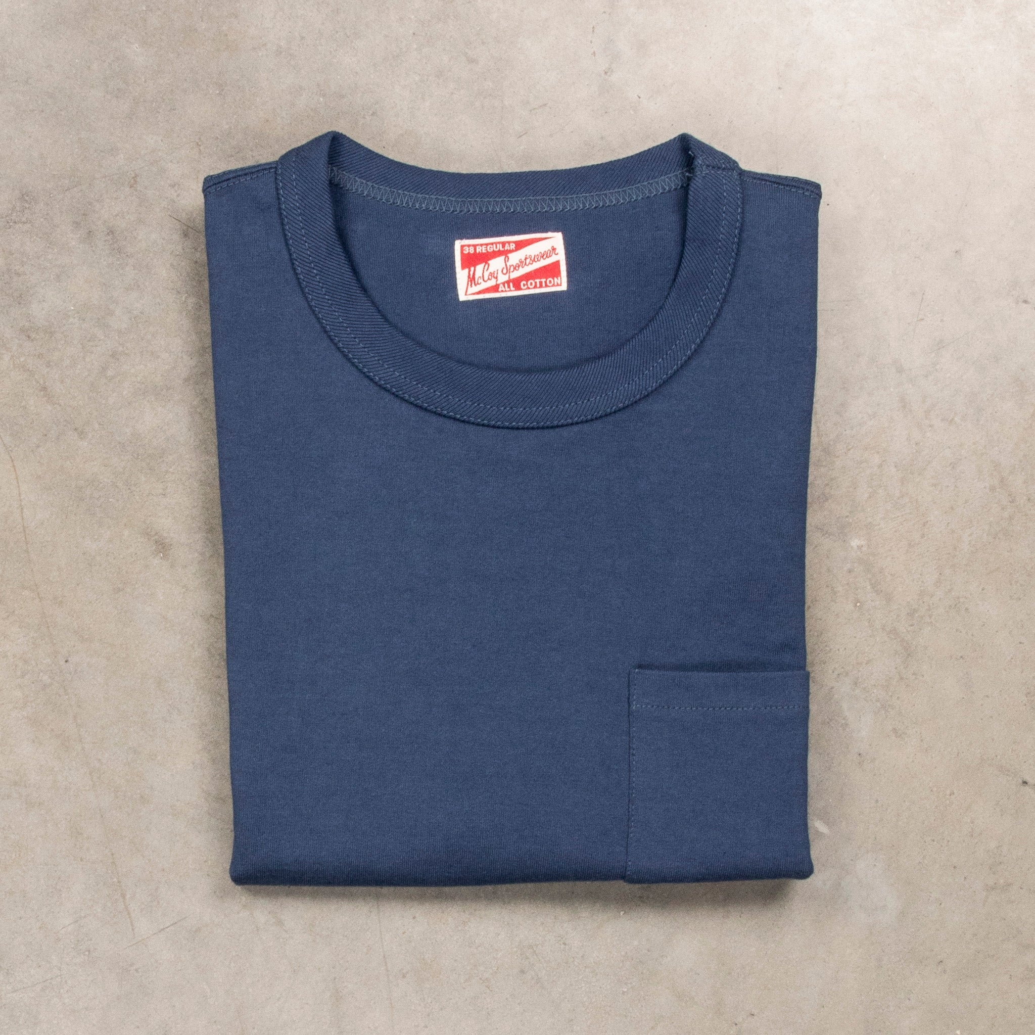 The Real McCoy's Pocket Tee Marine Blue