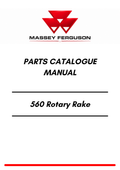 Massey Ferguson 560 Rotary Rake Parts Catalogue Manual PDF