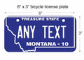 Montana state replica bicycle license plate personalized with any text custom made decorative aluminum sign