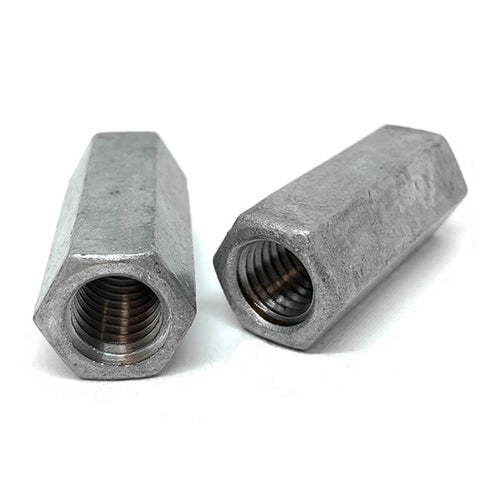 1"-8 X 2-3/4" Steel Coupling Nuts Galvanzied