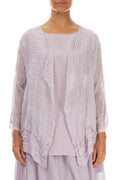Open Lilac Textured Silk Jacket 1
