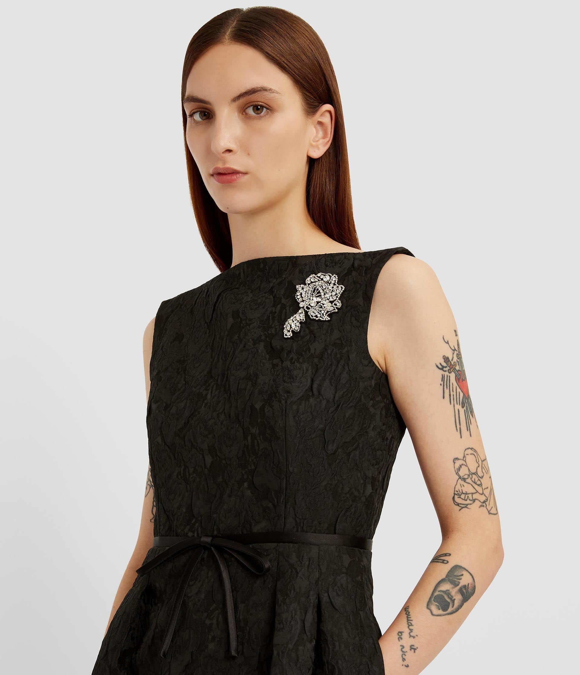 Embellished Jacquard Midi Dress