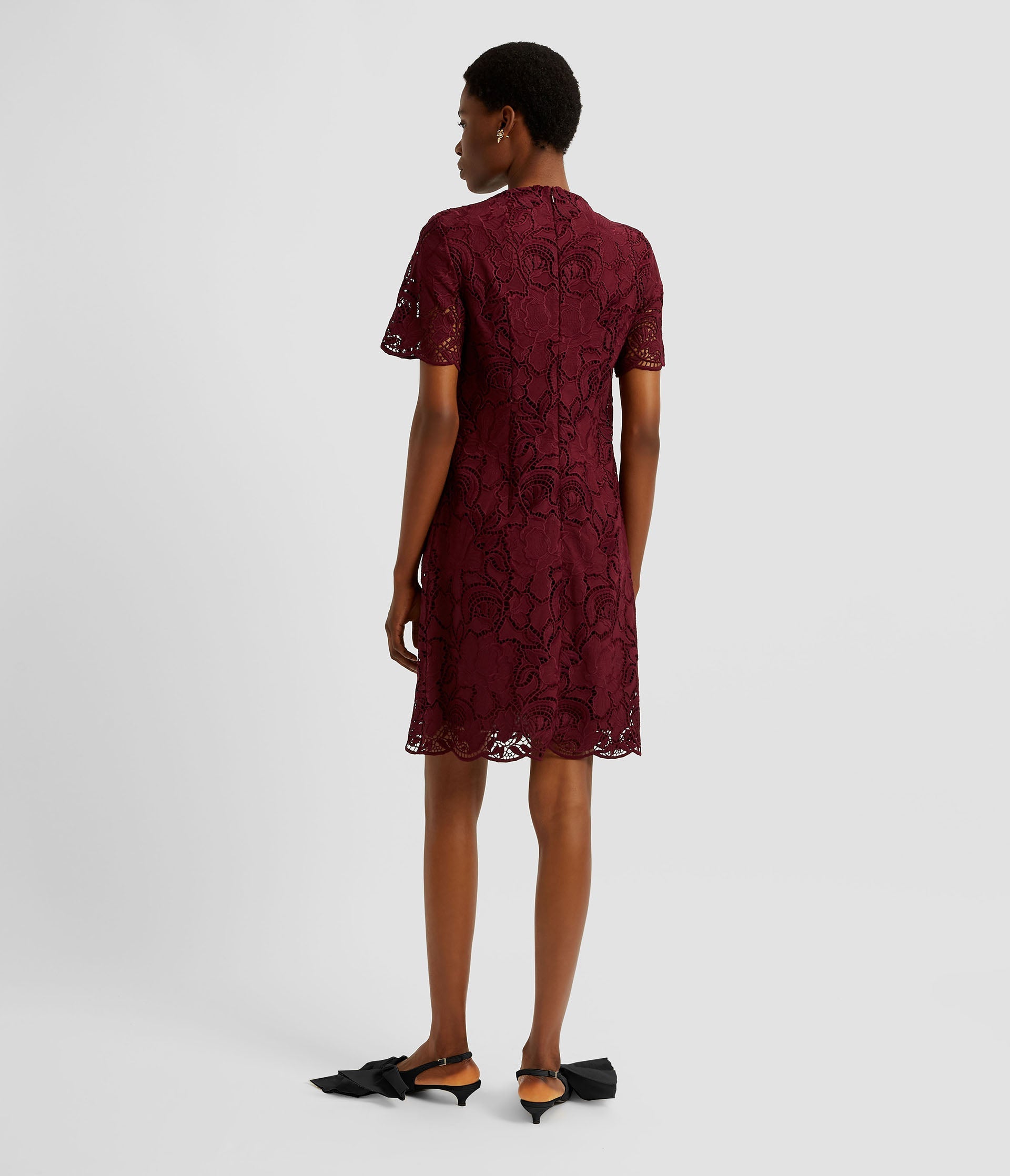 Floral Cutwork Mini Dress