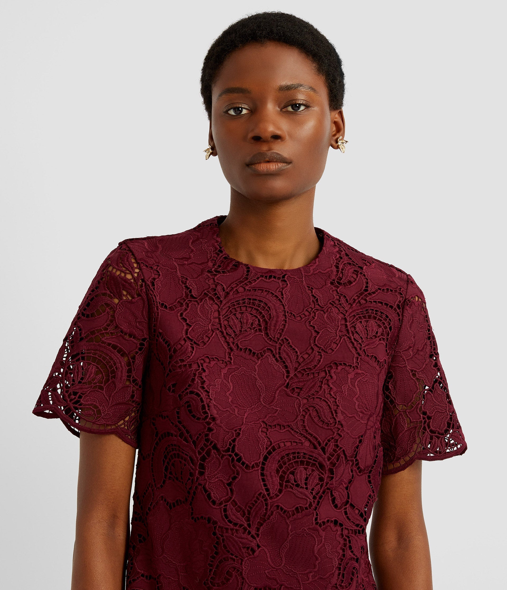 Floral Cutwork Mini Dress
